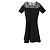 Vestido mini Sandro Paris con aplicaciones de rosas en viscosa negro - vista 4