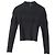 Autre Marque Alaia Langarmshirt aus schwarzer Wolle mit geprästem Design - Ansicht 4