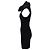 A.L.C Rippstrick-Bodycon-Kleid mit Rollkragen aus schwarzer Viskose - Ansicht 2