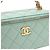 Chanel gestepptes kleines Vanity Case mit Griff und Kette aus hellgrünem Leder - Ansicht 23