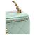 Chanel gestepptes kleines Vanity Case mit Griff und Kette aus hellgrünem Leder - Ansicht 25