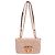 Borsa Small Caro Macrocannage in lino rosa Dior