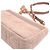 Borsa Small Caro Macrocannage in lino rosa Dior - vista 22