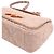 Borsa Small Caro Macrocannage in lino rosa Dior - vista 24