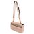 Borsa Small Caro Macrocannage in lino rosa Dior - vista 3
