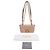 Borsa Small Caro Macrocannage in lino rosa Dior - vista 32