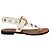 Céline Sandali piatti Celine Eyelet T-Strap in pelle bianca Bianco Crudo