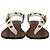Céline Sandali piatti Celine Eyelet T-Strap in pelle bianca Bianco Crudo - vista 2
