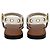 Céline Sandali piatti Celine Eyelet T-Strap in pelle bianca Bianco Crudo - vista 3