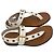 Céline Sandali piatti Celine Eyelet T-Strap in pelle bianca Bianco Crudo - vista 5