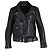 Giacca biker con zip Acne Studios in pelle nera Nero - vista 3