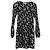 Maje Rockiz Mini-Kleid aus plissiertem Crêpe mit Margeriten-Print, Schwarz, Polyester