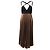 Vestido de festa plissado Alba da A.L.C em poliéster Bronze/Preto Metálico