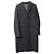 Tom Ford Mantelkleid aus grauer Wolle Schwarz - Ansicht 4
