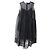 Robe Baby Doll en maille transparente Simone Rocha en soie noire - vue 4