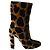 Stivaletti in pelle di vitello con stampa leopardata Dolce & Gabbana Multicolor Velluto