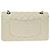 Chanel Vintage Classic Double Flap Matelassé Caviar Medium Bianco - vista 2