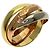 Anello Trinity Cartier Oro Rosa Bianco e Giallo 18K - vista 2