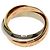 Anello Trinity Cartier Oro Rosa Bianco e Giallo 18K - vista 3