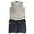 Falda vaquera Dsquared2 con cinturón de cuero Negro Blanco Azul