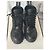 Stivaletti con lacci in pelle nera Dsquared2 Nero - vista 2