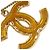Pendente Chanel Vintage CC in metallo placcato D'oro - vista 3