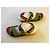 Sandali Colorblock Burberry Nero Rosa Verde Arancione - vista 5