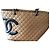 Borsa tote Cambon in pelle trapuntata beige e nero Chanel
