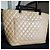 Borsa tote Cambon in pelle trapuntata beige e nero Chanel - vista 7