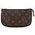 Pochette Louis Vuitton Mini Pochette Accessoires Marrom Monograma