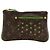 Pochette Louis Vuitton Pochette Plat Marrone Verde chiaro Monogramma