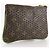 Pochette Louis Vuitton Pochette Plat Marrone Verde chiaro Monogramma - vista 3