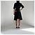 Vestido midi Suno de algodón negro bordado Azul - vista 4