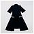 Vestido midi Suno de algodón negro bordado Azul - vista 6
