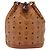 Sacca a cordino MCM Vicetos Logogram PVC Leather Brown Gold Auth 186663 Marrone D'oro - vista 2