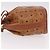 Sacca a cordino MCM Vicetos Logogram PVC Leather Brown Gold Auth 186663 Marrone D'oro - vista 4