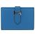 Hermès HERMES Bean Card Case Leather Blue Silver Auth 191663M Silvery - view 13