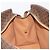 Céline Borsa CELINE Macadam Canvas PVC Pelle Marrone Oro Autentica mr2666 D'oro - vista 20