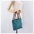 CHANEL Chain Tote Bag Schildpatt-Muster Lammleder Türkisblau CC Auth 187038A - Ansicht 23