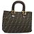 FENDI Zucca Canvas Handtasche Braun Schwarz Authentisch ka2934
