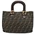 FENDI Zucca Canvas Handtasche Braun Schwarz Authentisch ka2934 - Ansicht 3