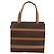 Céline Sac à main CELINE Macadam Canvas PVC Cuir Marron Or Auth mr2781 Doré - vue 2