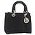 Borsa Christian Dior Lady Delight Canvas 2way Nero Oro Auth 186632SAM D'oro