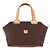 Borsa a Mano MCM Vicetos Logogram Nylon Marrone Oro Auth bs35982A D'oro - vista 13