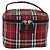 Beauty Case Burberrys Nova Check in Tela Rosso Argento Auth mr2736 - vista 13