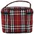 Beauty Case Burberrys Nova Check in Tela Rosso Argento Auth mr2736 - vista 2