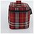 Beauty Case Burberrys Nova Check in Tela Rosso Argento Auth mr2736 - vista 3