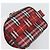 Beauty Case Burberrys Nova Check in Tela Rosso Argento Auth mr2736 - vista 6