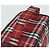 Beauty Case Burberrys Nova Check in Tela Rosso Argento Auth mr2736 - vista 7