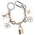 Charm per borsa Chain LV Padlock LOUIS VUITTON in metallo Tonalità Oro M00538 LV Auth 190446M